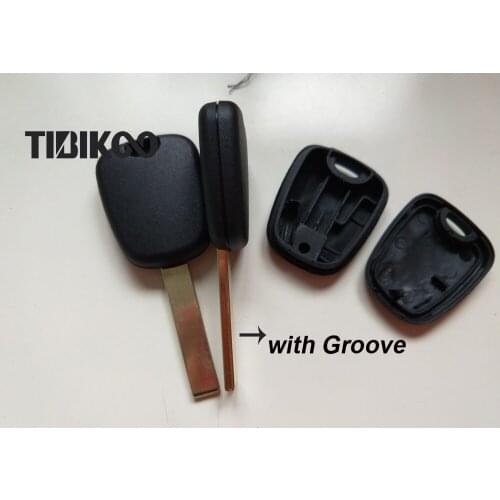 Replacement Transponder Key Shell for Peugeot Blank Car Key Case for Citroen HU83 Blade With Groove