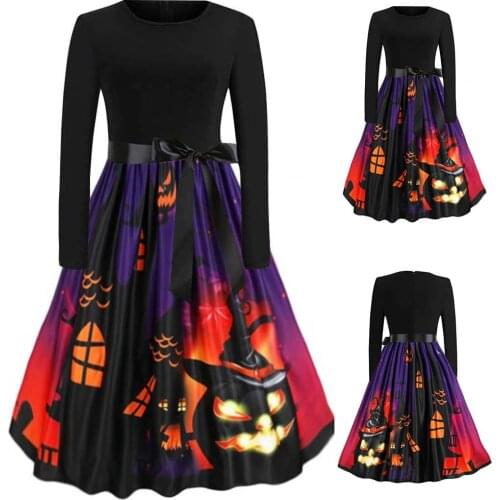 2019 Vestidos Women Summer Vintage Dress Clothing Musical Note Floral Robe Retro Swing Casual 50S 60S Halloween Dresses Party FC