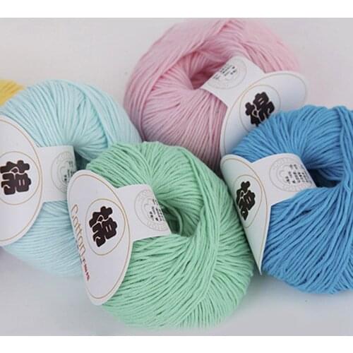 50g/ball 100% Cotton Yarn High Quality Warm Baby Wool Yarn for Knitting Children Hand Knit Sweater Crochet Yarn