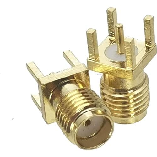10pcs Connector SMA female jack solder PCB mount RF Coaxial adpater Straight