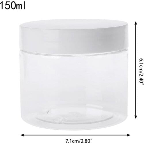 150ml Empty Plastic Container For Slime Foam Light Clay Organizer Makeup Jar Nail Box Cosmetic Pot Cream Bottle Food Storage Can