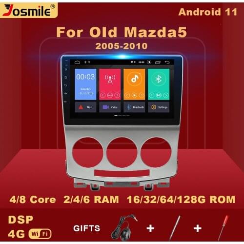 2 din Android 11 Car Radio Multimedia Player For Mazda 5 2005-2010 Navigation GPS Video AI Voice Control Carplay Wifi 4GB+64GB