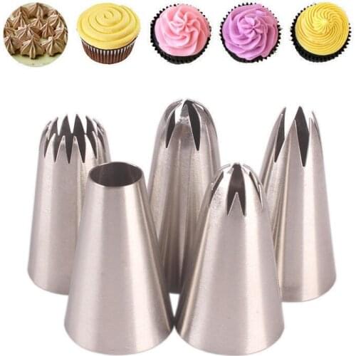 5Pcs/set Russian Flower Icing Piping Nozzle Tips Sphere Ball Cake Decoration Tools Kitchen Pastry Cupcake Baking Pastry Tool