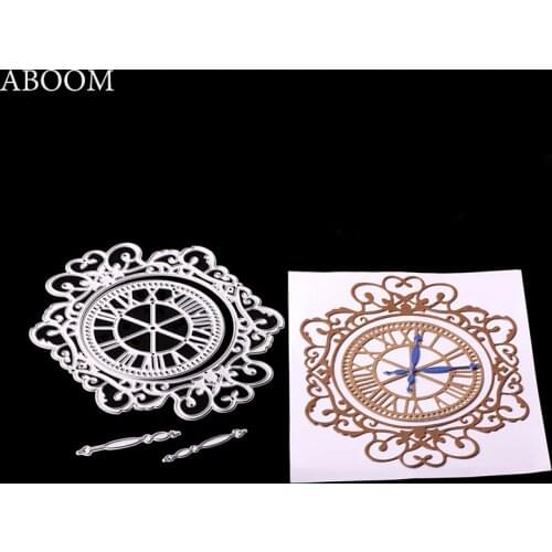 ABOOM Hot Christmas Magic Clock Scrapbooking DIY Album Cards Paper Die Cut Dies Metal Craft Stencils Punch Dies Cutting For DIY