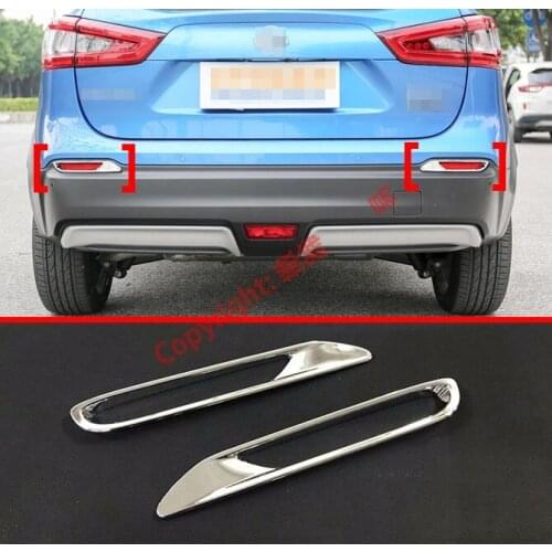 ABS Chrome Rear Fog Light Cover Trim For Nissan Qashqai 2018 2019