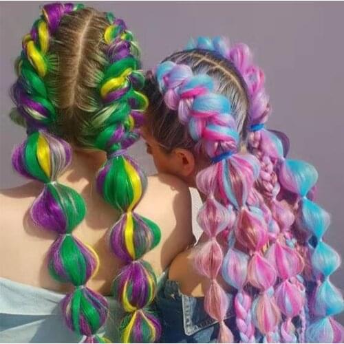 AIYEE 100g 24Inch Single Ombre Mix Color Braiding Hair Wholesale Synthetic Hair Extension Jumbo Braiding Hair