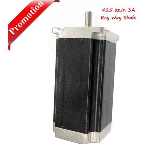 Promotion!EU Free Ship 1 PCS Nema23 Stepper Motor 425oz-in 112mm 3A Key Way Shaft3D Printer Robot Foam Plastic Metal