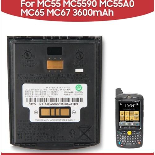 Original Replacement Battery For Motorola ZEBRA MC55 MC5590 MC55A0 MC65 MC67 Mobile Computer 82-111094-01 3600mAh Super Capacity