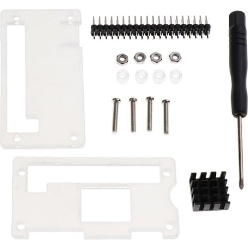 Acrylic Case Kit Enclosure Box &GPIO 40Pin Connector For Raspberry Pi Zero #2