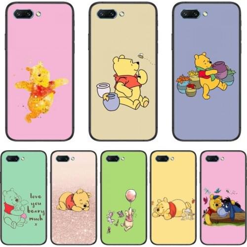 Disney Winnie Bear clear Phone Case For Huawei Honor 10 9 8 7 N Pro Lite A C RU Black Etui Coque Hoesjes comic fashion