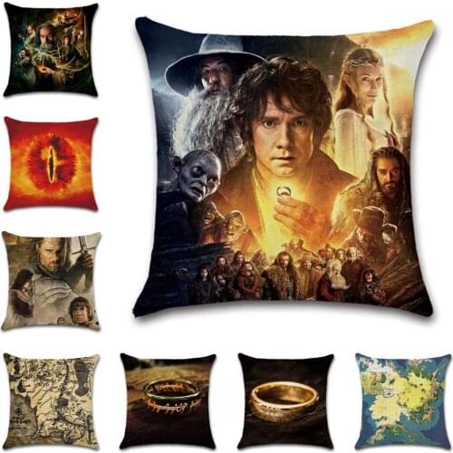Rings Movies show printed cotton linen Cushion Cover decorative Home sofa chair car seat friend kids boy bedroom gift pillowcase