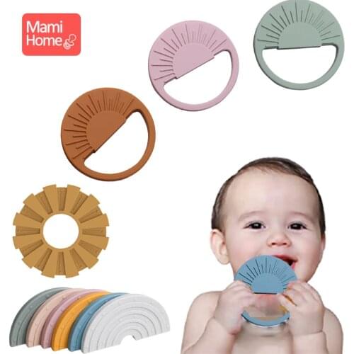 Baby Silicone Teether Cartoon Teether BPA Free Baby Toys Pacifier Chain Accessories Newborn Teething Toy For Kid Christmas Gift