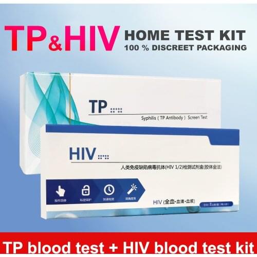 HIV1/2 Blood Test Kit HIV AIDS Testing Kits Syphilis (TP) Antibody Screen ( 99.9% Accurate) Blood Test Privacy Fast Shipping