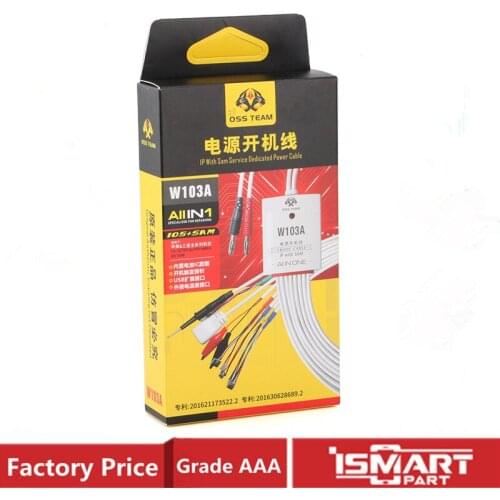 W103A DC Power Supply Cable Professional Phone Repair Dedicated Power Test Cable for Apple iPhone Logic Board Charging Wire