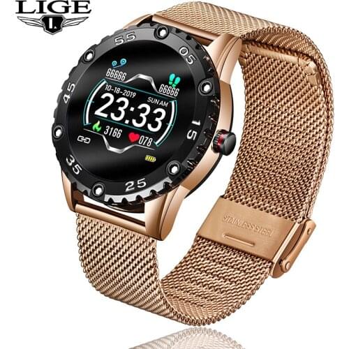 LIGE 2020 Fashion smart watch Men Women Fitness tracker Waterproof For iphone and Android smartwatch Heart rate blood pressure