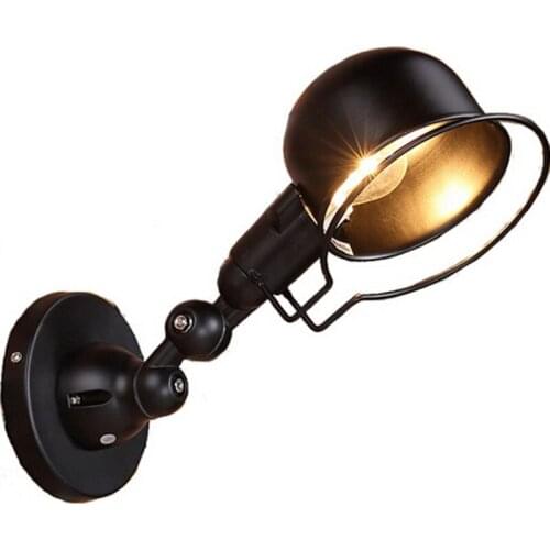 LOFT Ameican Style Wall Lamp Iron Retro Creative Mechanical arm Lighting For Bedroom Living Room Home Restaurant E14 bulb