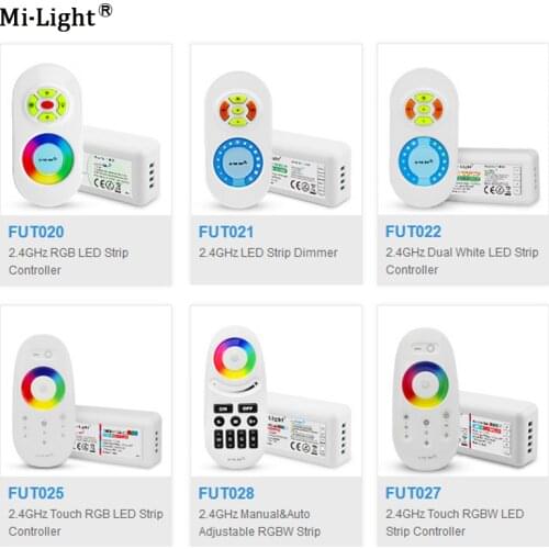 Miboxer 2.4G FUT020/FUT021/FUT022/FUT025/FUT027/FUT028 LED Strip Dimmer Touch Dual White/RGB/RGBW LED Strip Controller