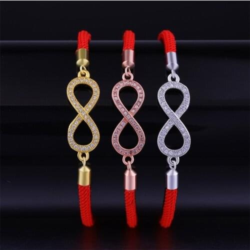 Juya Fashion Adjustable Chains Bracelets Supplies Geometric Symbol Infinity Charm Bracelets For Women Men Handicraft Jewelry