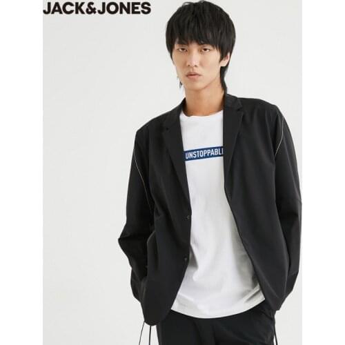 JackJones Mens Splice Casual Slightly Stretch Waterproof Fabric Notched Collar Suit Jacket | 220408002