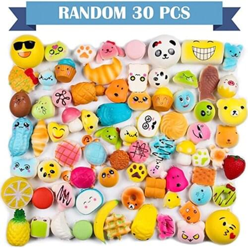 Random 30 pcs Squishy Ice Cream Scented Slow Rising Kawaii Simulation Lovely Toy Soft Food squishi Ice squishy toy Squishies