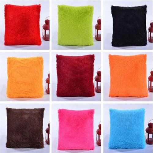 Pillow Case 43*43 CM Short Plush Furry Cushion Cover Throw Pillow Case Home Bed Room Sofa Decor Home Textile