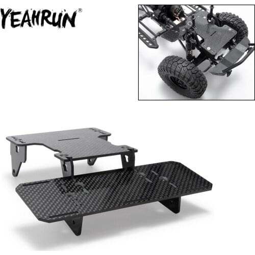 YEAHRUN Carbon Battery Front-Mounted Panel For 1/10 Axial SCX10 90022 90027 90046 RC Crawler Car Modification Parts