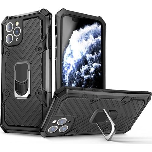 For iPhone 11 Pro Max 8 Plus Xr Xs Max X SE 2020 12 Pro Max Cases Shockproof Armor Case Ring Stand Bumper Phone Case Back Cover