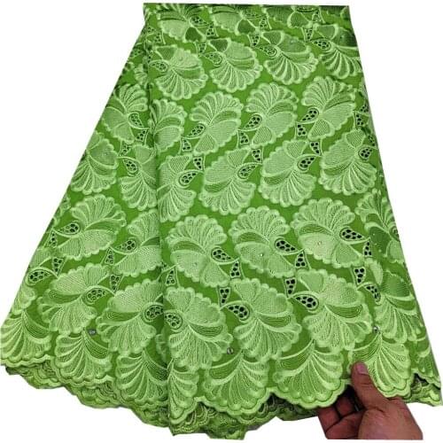 Swiss Lace Fabric 2021 Latest Embroidery African 100%Cotton Fabrics Swiss Voile Lace In Switzerland Dubai Fabrics 5yards h18-57