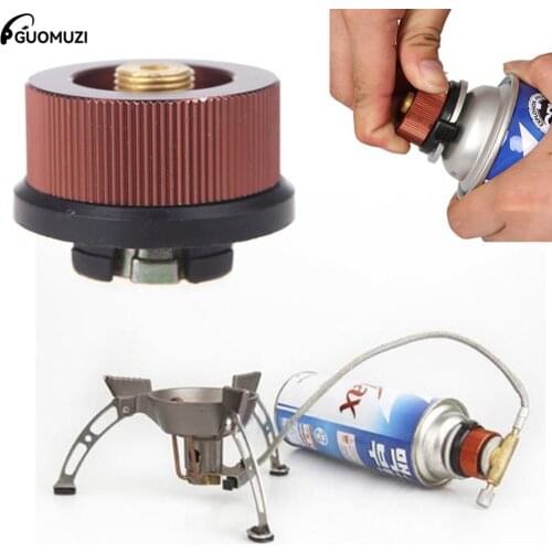 Picnic Adapter Connector Flat Gas Tank Converter To Long Cylinders Nozzle Screw High Quality Outdoor Camping Gas Stove