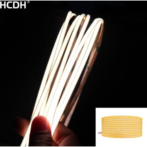 High Density LED Strip 480LEDs/m Flexible COB Linear Light Bar Wall Decor Warm Natural Cold White 3000K 4000K 6500K 12V Dimmable