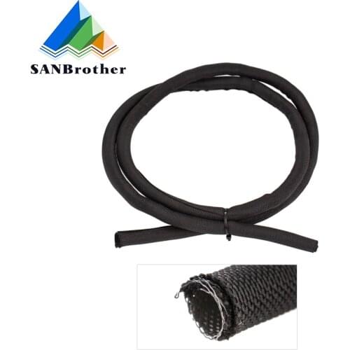 Expandable Braided Cable Sleeve PET Self Closing Insulated Flexible Pipe Hose Wire Wrap Protect