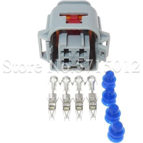 4 Hole Waterproof Sealed Electrical Connector Female Socket With Terminals And Seals For Auto Cars Trucks