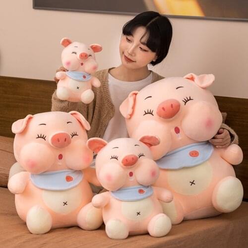 1pc 23-65cm Lovely Fat Pig Plush Toys Stuffed Cute Animal Doll Baby Piggy Kids Appease Pillow for Girls Birthday Chrismast Gift