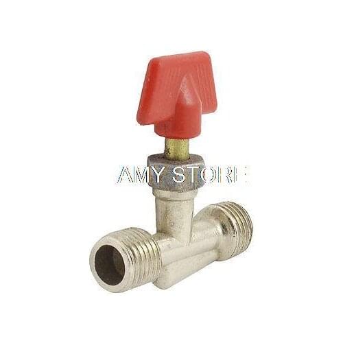 1PCS Silver Tone 1/4"BSPT x 1/4"BSPT or 1/8"BSPT x 1/4"BSPT Male Thread Joint Pipe Gas Vent Needle Valve T Air Compressor Parts