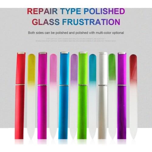 1pc Glass Nail File Block Fashion Nail Polish Sanding Buffer Strips Polishing Manicure Tools