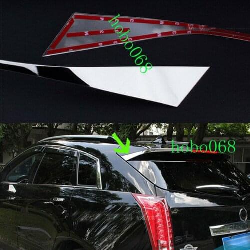Fit For Cadillac SRX 2010-2015 Stainless Spoiler Rear LH&RH Decoration Tail Trim 2pcs