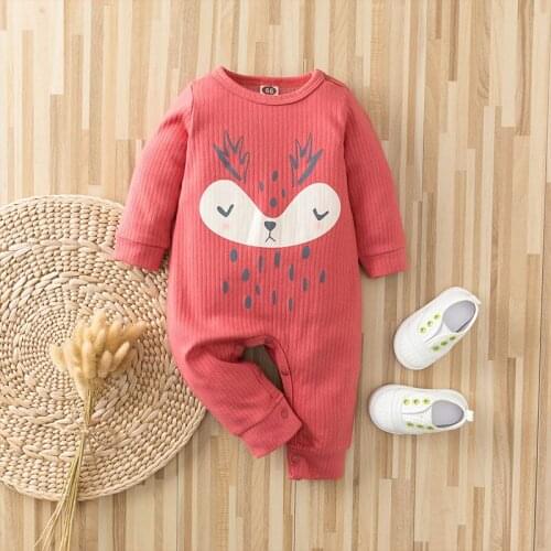 2020 new spring and autumn childrens clothing for boys and girls one-piece long-sleeved climbing clothes newborn cute romper