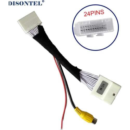 24Pin Original Video Input Switch Reverse Parking Camera RCA Adapter Cable For Renault Stepway Vivaro Dacia Sandero Clio 4