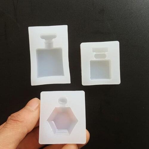 3 styles 1pc Perfume Bottle Pendant Keychain Mold Resin Casing Craft Jewelry Making Tools