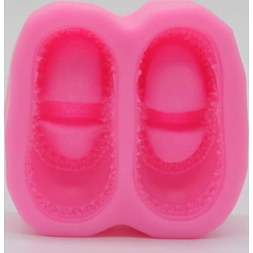 7*7*2.6CM DIY Sugar Craft Cake Vintage Petal Shoes Cake Silicone Mold Fondant Mold Cake Decorating Tools Gum Paste Mold