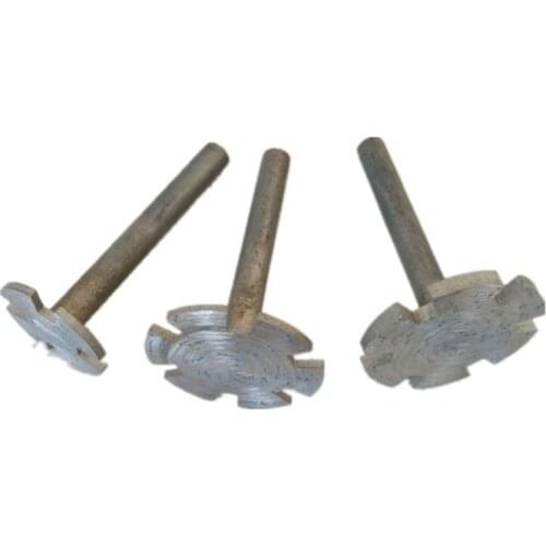 Diamond T-Shaped Dry-Cutting Grinding Head Small SawBlade For Carving Sintered 5PCS