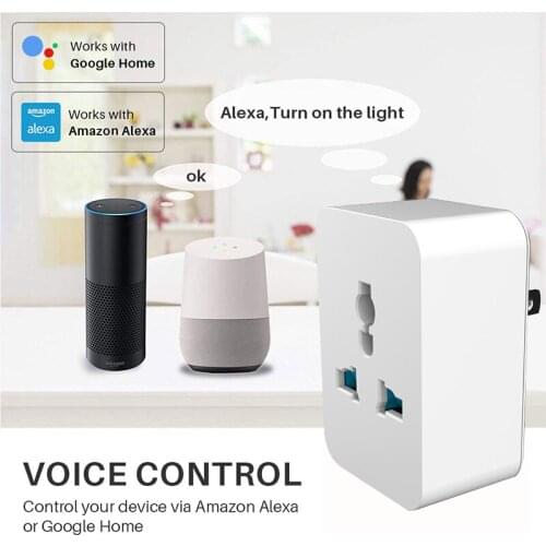 Wireless WiFi Smart Plug EU AU US UK Adaptor Remote Voice Control Power Energy Monitor Outlet Timer Socket for Alexa Google Home