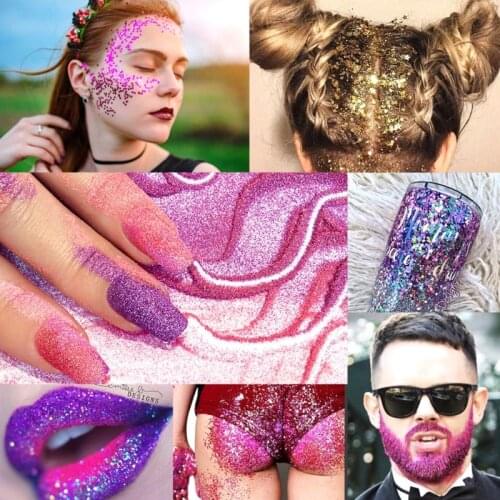 16 color glitter powder sequins holographic thick flake glitter sequins suitable for resin handicraft filler nail decoration