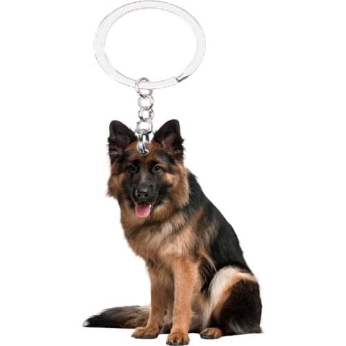 Pet Dog Keychain German Shepherd Dogs Love Animal NOT 3D Flat Lucky Men Cute Charms Drop Gift Women Chain Miss Pets Keyring Xmas