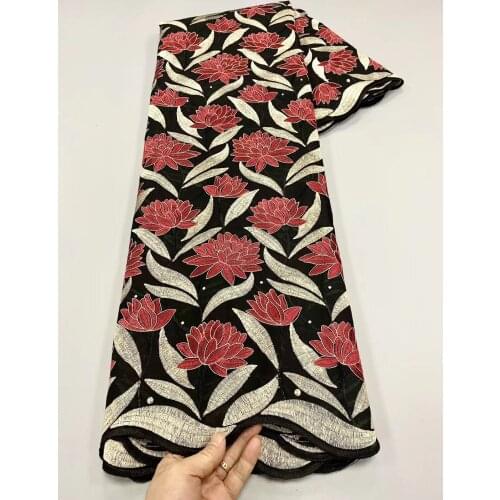 Black Swiss Dry Lace In Switzerland 2021 High Quality Lace Fashion Women Cotton Swiss Voile Lace Latest Nigerian Lace Fabrics