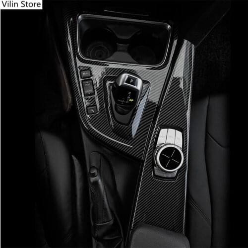 For BMW 3 4 Series F30 F32 F34 F35 F36 320i 318i 325i Carbon Fiber Car Center Console Gear Shift Panel Sticker Cover Trim LHD