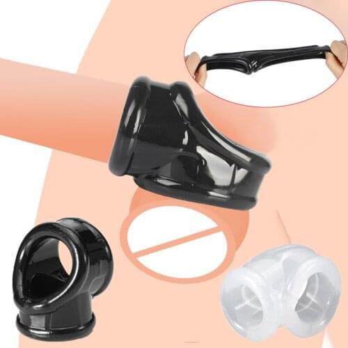 Elastic Scrotum Bondage Ring Penis Ring Testis Ball Stretcher Dick Sleeve Cock Extender Male Time Delay Masturbation Sex Product