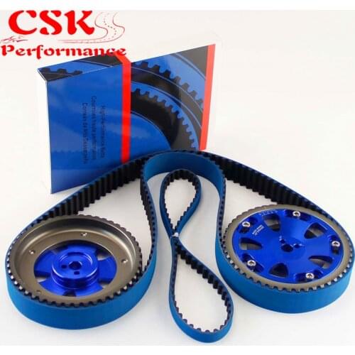 Racing Timing Belt + Balance+ Cam Gear Fits For EVO 1-9 Eclipse DSM 4G63 92-06 Blue/Black/Red/Gray