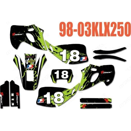 KLX 250 2003-1998 free Customized stickers Backgrounds GRAPHICS DECALS for Kawasaki KLX250 KLX 250 1998 1999 2000 2001 2002 2003
