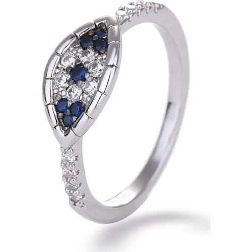 Top Sale Simple Thin Eye Ring For Women Colorful Aaaa Cz Crystal Party Wedding Engagement Eyes Jewelry Gift Zk45